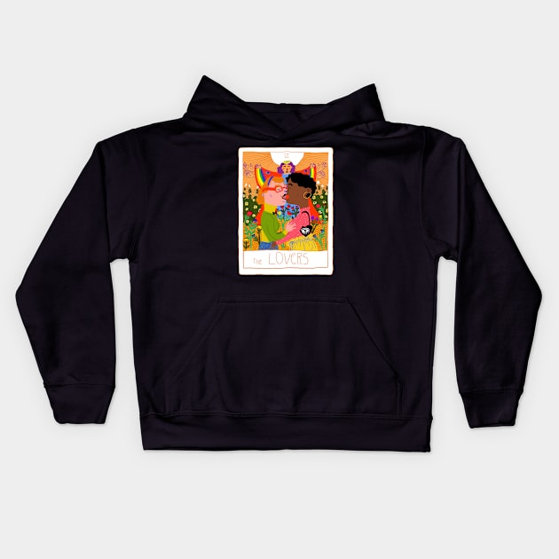 Lovers Tarot Kids Hoodie by ezrawsmith